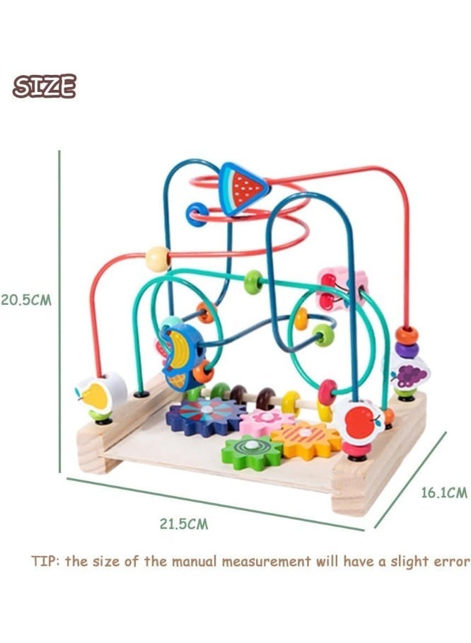 Twisoo Wooden Bead Maze Roller Coaster Toy for Toddlers | Educational Abacus Sliding Beads Game | Early Learning Toy for Counting, Grasping & Hand-Eye Coordination - Image 4